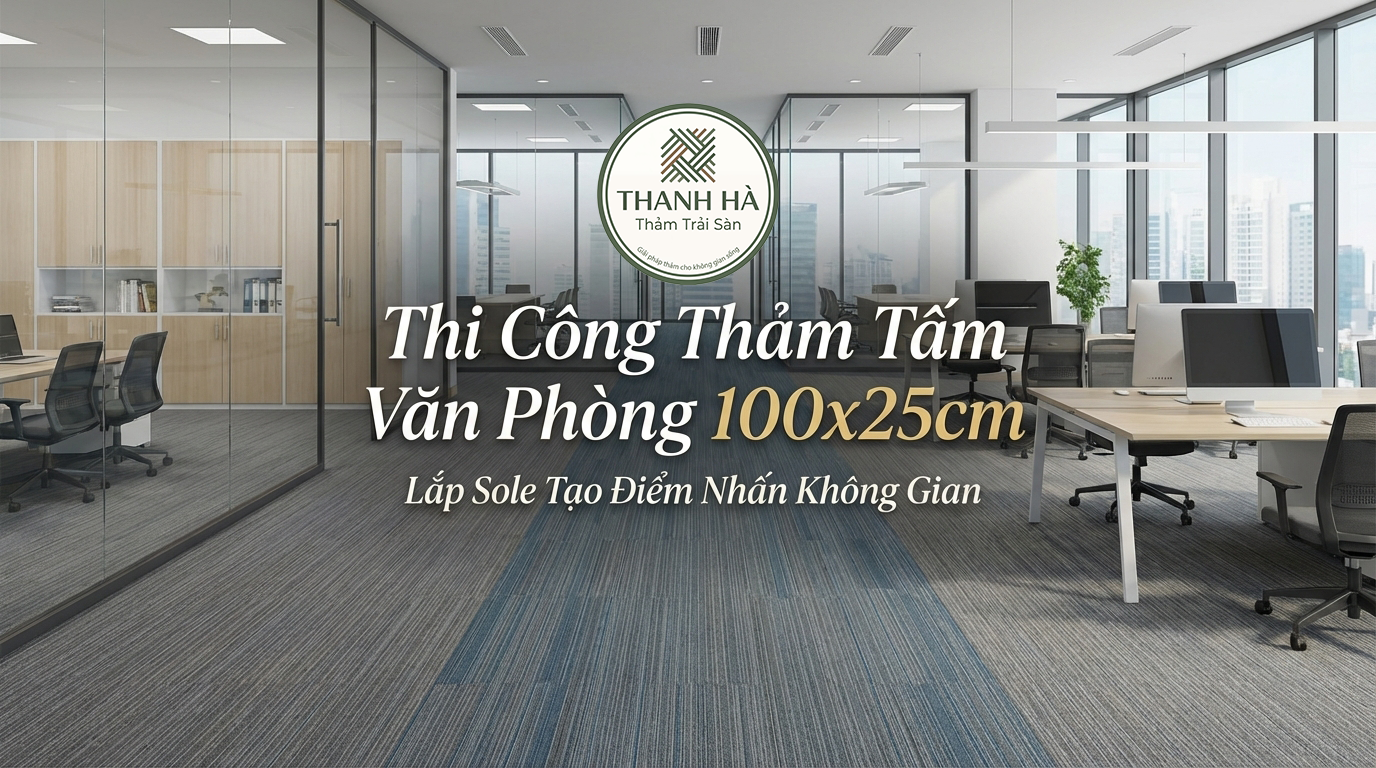 Giải Pháp Thảm Tấm 100x25cm Cho Văn Phòng  Phòng Họp  Phòng Giám Đốc