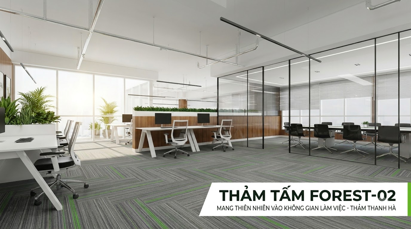 Thảm Tấm Forest-02 Giải Pháp Xanh Đột Phá Cho Văn Phòng Hiện Đại | Thảm Thanh Hà