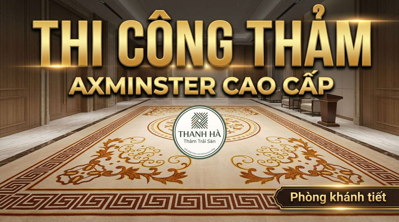 Thi Công Thảm Axminster Phòng Khánh Tiết Tại Nhà Khách Trung Tâm Hội Nghị Quốc Tế
