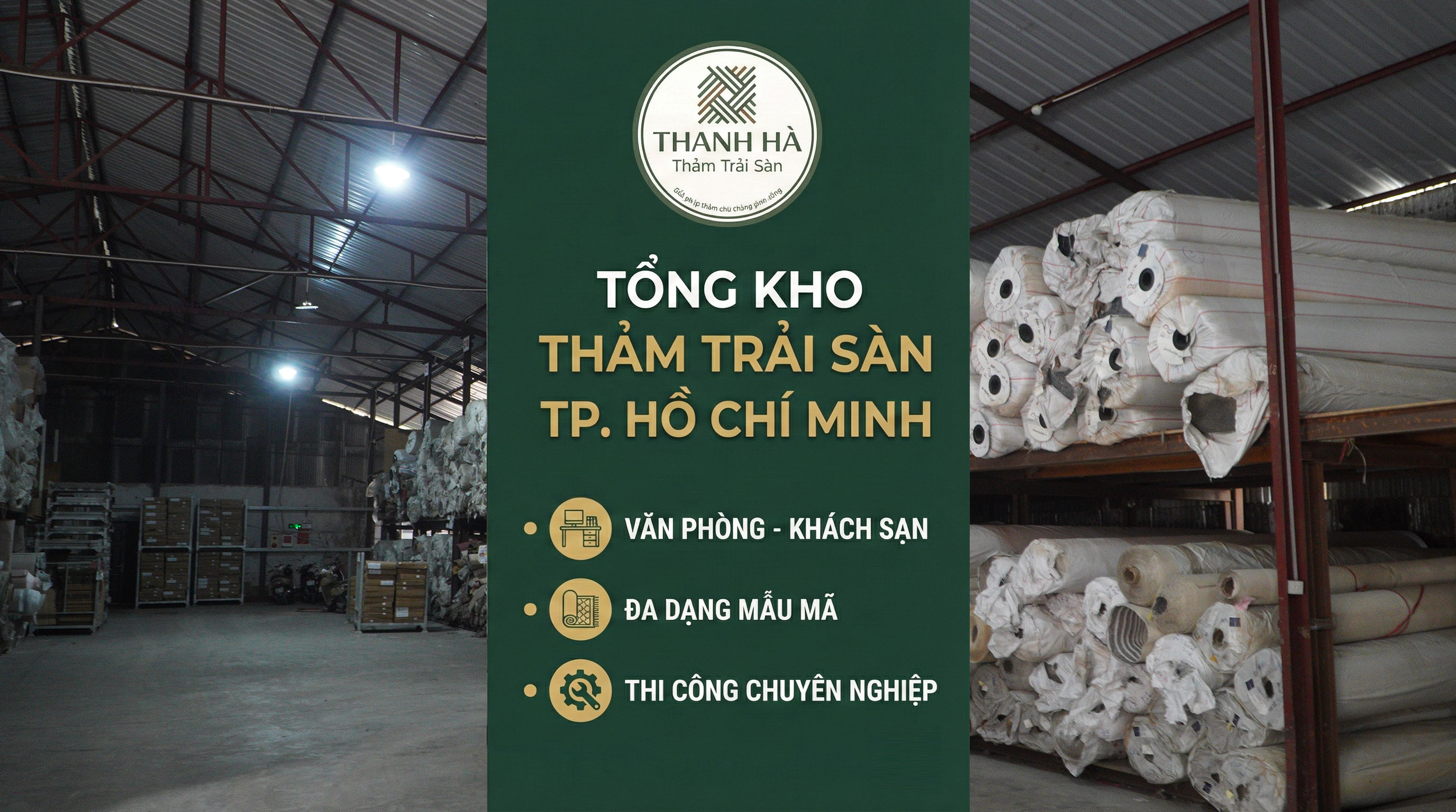 Tổng Kho Thảm Trải Sàn TPHCM Giá Gốc | Thi Công Trọn Gói - Thảm Thanh Hà